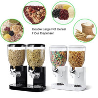 NEW DOUBLE CEREAL DISPENSER CONTAINER KITCHEN S3060