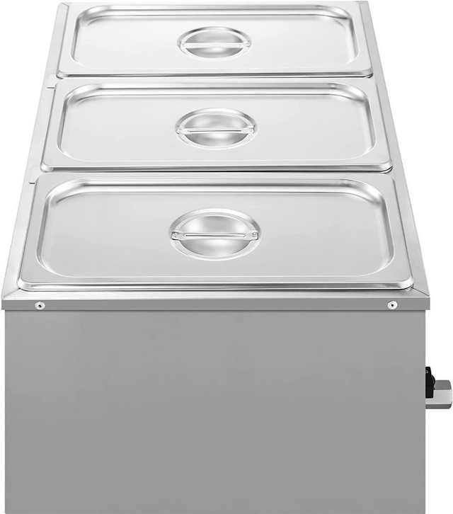 NEW 110V COMMERCIAL BUFFET 3 PAN FOOD WARMER 850W STAINLESS STEEL 454423 in Other in Alberta - Image 3