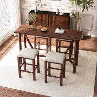 Gracie Oaks 5-Piece Dining Table Set with Power Outlets