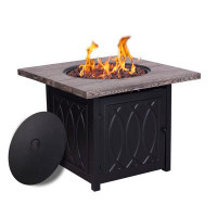 Red Barrel Studio 25" H x 32" W 50000 BTU Outdoor Fire Pit Table