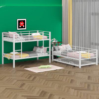 Isabelle & Max™ Allexandra Kids Twin Over Twin Over Twin Bunk Bed with Trundle