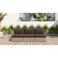 AllModern Gilda 84'' Wide Outdoor Teak Patio Sofa with Cushions