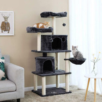 NEW DELUXE 60 IN MULTI LEVEL CAT TREE & SCRATCHING POSTS LBCT003