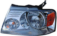 Head Lamp Driver Side Lincoln Mark 2006 With Chrome Trim High Quality , FO2502201