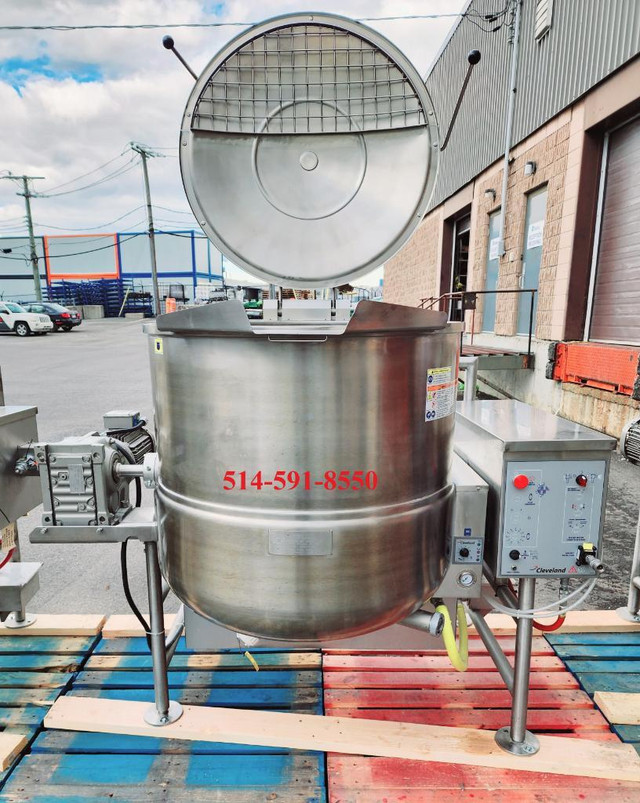Cleveland 100 gallon steam kettle mixer agitator / Chiller  ** Marmite a vapeur melangeur GAS / GAZ in Industrial Kitchen Supplies - Image 2