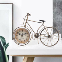 Williston Forge Retro Bicycle Shape Clock Creative Desk Clock Home Decoration