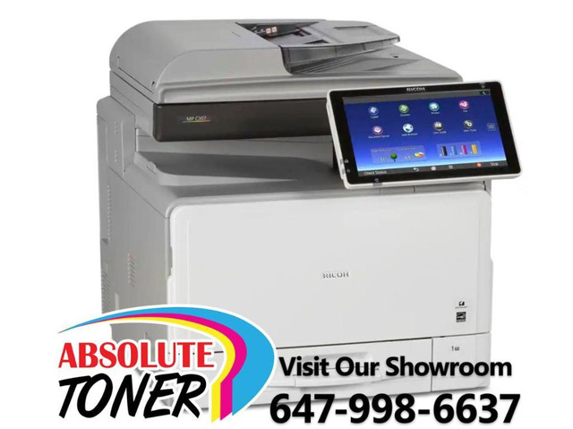 $35/Month - Ricoh MP C407 Color Laser Multifunction Commercial Printer Copier Scanner (Optional 2nd Tray) For Office in Printers, Scanners & Fax