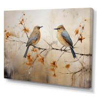 Design Art Minimalism Birds Of Paradise - Animals Canvas Wall Art