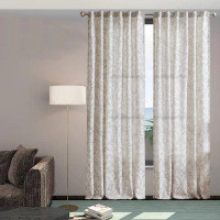 Winston Porter Farmhouse Linen Curtains For Living Room Bedroom Vintage Floral Printed On Window Drapes 2 Panels