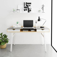 George Oliver Techni Mobili Compact Computer Desk With Multiple Storage