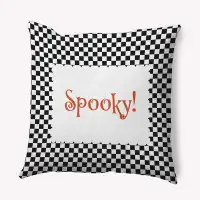 The Holiday Aisle® Halloween Spooky Checks Accent Pillow