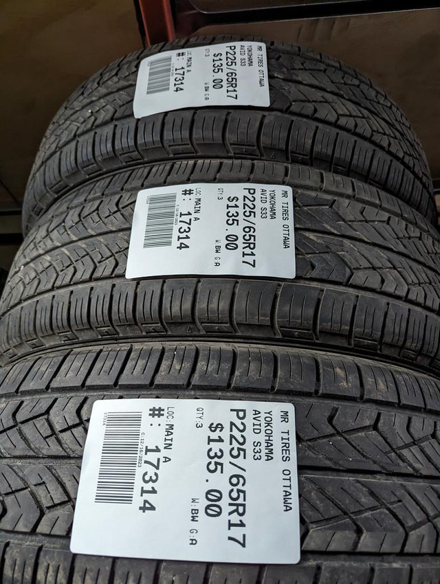 P225/65R17  225/65/17  YOKOHAMA AVID S33 ( all season summer tires ) TAG 17314 in Tires & Rims in Ottawa