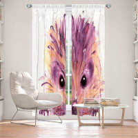 East Urban Home Lined Window Curtains 2-Panel Set For Window From East Urban Home By Dawn Derman - Hedgehog