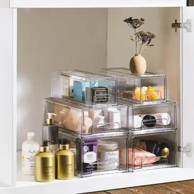 The transparent design of these storage drawers allows you to see your every grocery at all times to...