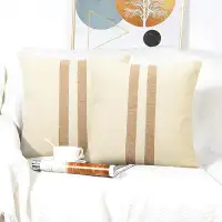 Hokku Designs Covers Farmhouse Decorative Square Pillowcases For Couch Sofa Living Room Outdoor Decor