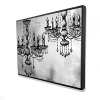 Begin Edition International Inc. Two crystal chandeliers - 36"x48" Framed canvas