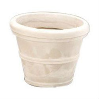 Red Barrel Studio Round 26-Inch Outdoor Patio Planter For Small Tree In Weathered Concrete Finish