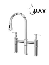 Two-Handle Kitchen Faucet Pull-Out Three Functions