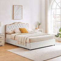 House of Hampton Upholstered Platform Bed with storage drawers
