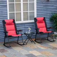 Arlmont & Co. 3 Piece Outdoor Patio Furniture Set