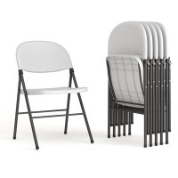 Inbox Zero 330 lb. Capacity Plastic Folding Chair with Steel Frame