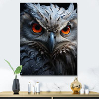 Design Art Owls Eyes Of Wisdom III - Owl Animal Wall Art Living Room