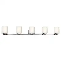Wade Logan Avrielle 5-Light Dimmable Brushed Nickel Vanity Light