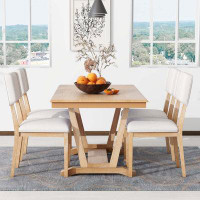 Gracie Oaks Rustic 5-Piece Dining Table Set