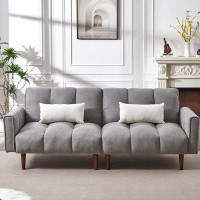 Ebern Designs Convertible Futon Sofa Bed, Upholstered Sofa