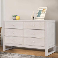 Red Barrel Studio High-quality storage dresser chest with wooden frame and 6 drawers