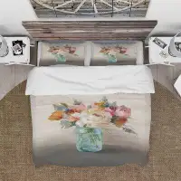 East Urban Home French Bouquet II Mothers Duvet Cover Set
