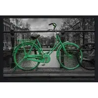 Picture Perfect International "Amsterdam Green Bike" Framed Photographic Print
