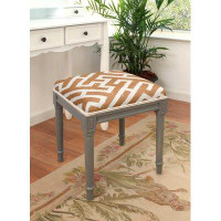 World Menagerie Azocar Solid Wood Vanity Stool
