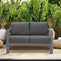 Latitude Run® Texline 50.4" Wide Outdoor Loveseat with Cushions