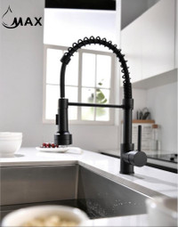 Pull-Down Kitchen Faucet Chef Style 16.5 Matte Black Finish