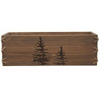 Millwood Pines Brown With Fired Tree Design Planter