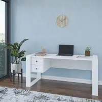 Latitude Run® 2 Drawer Modern Desk