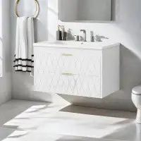 Mercer41 Ailiana 30'' Single Bathroom Vanity with Resin Top