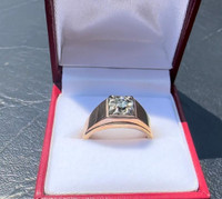 #225 - .17 Carat Natural Diamond Mans Ring. Size 9. ON SALE NOW!