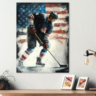 Red Barrel Studio Hockey sur glace I - Peinture sur toile in Painting & Paint Supplies in Québec