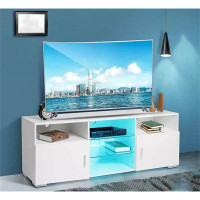 Brayden Studio Tv Stand For 32-60 Inch Tv, With Drawer And Led Lights
