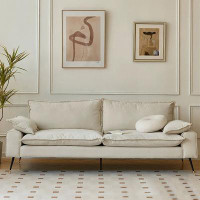Crafts Design Trade 86.61" White 100% Polyester Standard Sofa