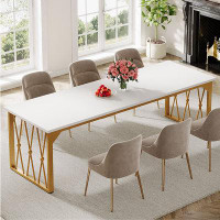 Mercer41 78.7 Inch Dining Table For 6 Person