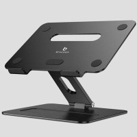 TOPEFIC Adjustable Laptop Aluminum Bracket With Thermal Vents, Compatible With 10-17 Inch Laptops