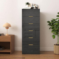 Everly Quinn 6 Drawer Dresser, Drawer Chest Wood Storage Drawer Chest with Wide Drawers
