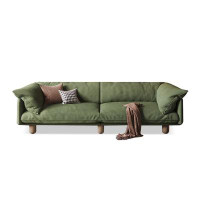 MABOLUS 110.24" Green Corduroy Modular Sofa cushion couch