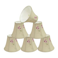 Aspen Creative Corporation 5" H Cotton Bell Lamp Shade ( Clip On ) in Apricot