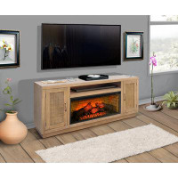 Sunny Designs Sunny Designs 78" Cane Media Console With Electric Fireplace