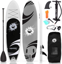NEW 10 FT STAND UP PADDLE BOARD BLACK AND GRAY 859711