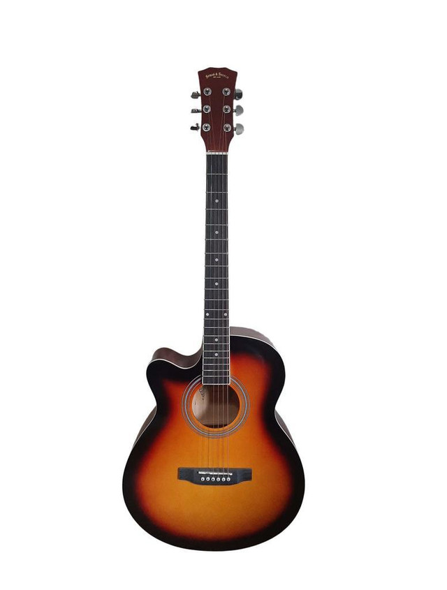 Minor Error-SpearnShield Left handed Acoustic Guitar for Beginners Adults Students 40-inch Full-size Sunburst SPS376LF in Guitars